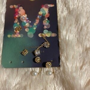 Anthropologie Monogram Front- Back Earring. NWT